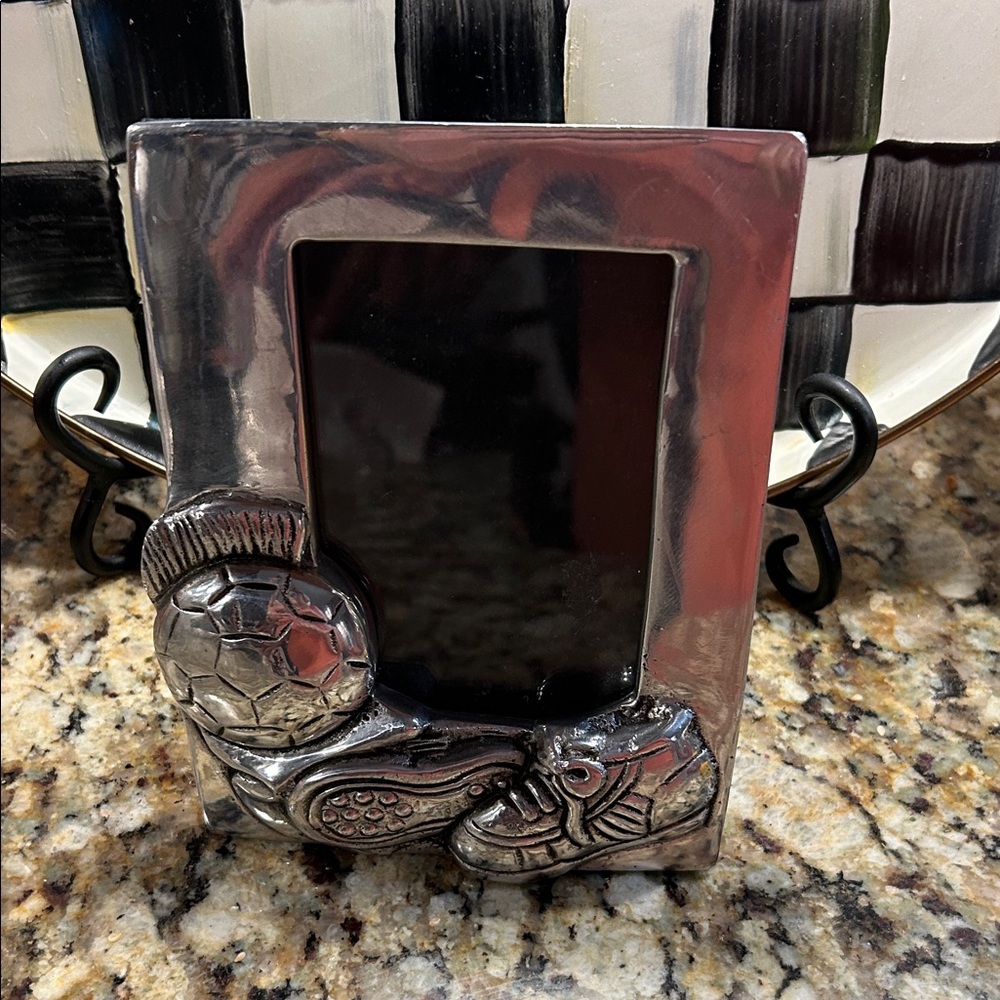 Pewter Holland Boone Soccer Themed Photo Frame